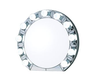 Noralie Mirrored & Faux Diamonds Accent Mirror (Assembled)