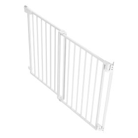 Baby Gate for Stairs, 31-48 in Adjustable Width, 30 in High Dog Gate, No Bottom Bar, One-Handed Operation