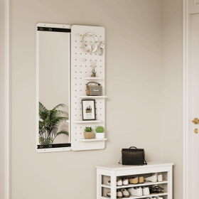 47.6 x 15.7 inch multi-functional design panel wall-mounted full-length mirror, space-saving